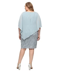 Sl Fashions Plus Crew Neck Sheath Dress