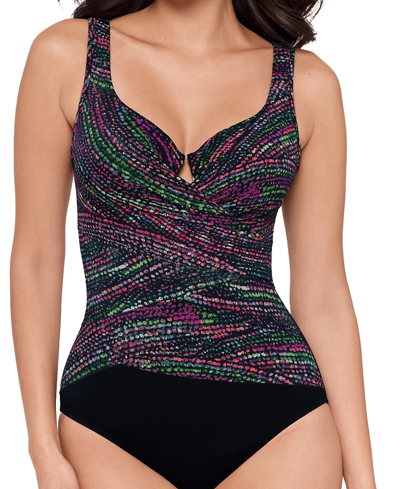 Miraclesuit Women's Light Show Layered Escape Underwire One-Piece Swimsuit
