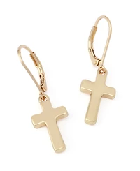 Robert Lee Morris Soho Mother of Pearl Cross Dangle Earrings