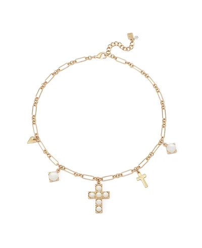 Robert Lee Morris Soho Mother of Pearl Cross Bib Necklace