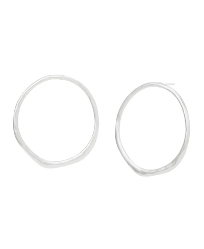 Robert Lee Morris Soho Silver Sculpted Circle Post Earrings