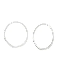 Robert Lee Morris Soho Silver Sculpted Circle Post Earrings