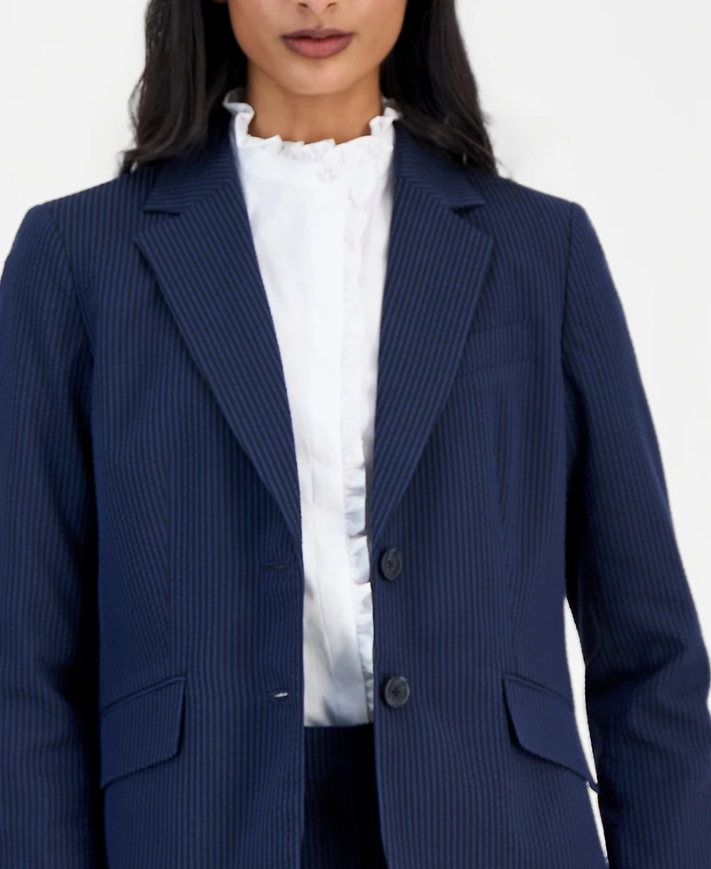 Anne Klein Women's Seersucker Stripe Blazer