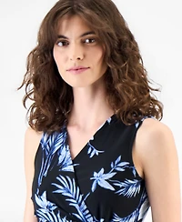 Anne Klein Women's Sleeveless Printed Wrap Top