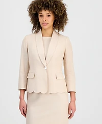Kasper Women's Shawl-Lapel Scalloped Jacket