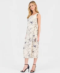 Anne Klein Women's Linen-Blend Embroidered Sleeveless Top