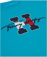 Tommy Hilfiger Boys' 8-20 Script H Crewneck T-Shirt