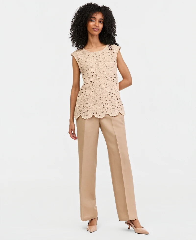 Kasper Women's Crocheted Sleeveless Top