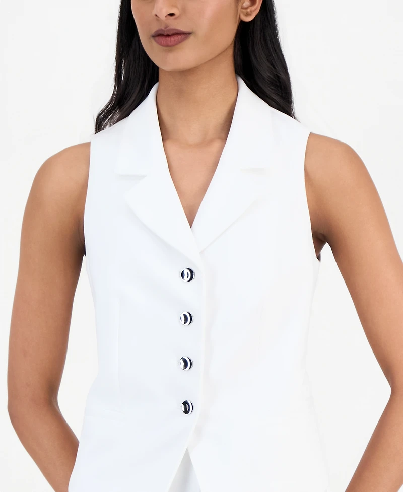 Anne Klein Women's Four-Button Notch-Lapel Vest