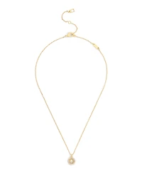 Coach Faux Stone Signature C Mother of Pearl Pendant Necklace