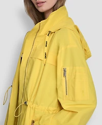 Dkny Women's 1989 Logo Hooded Walker Anorak Jacket