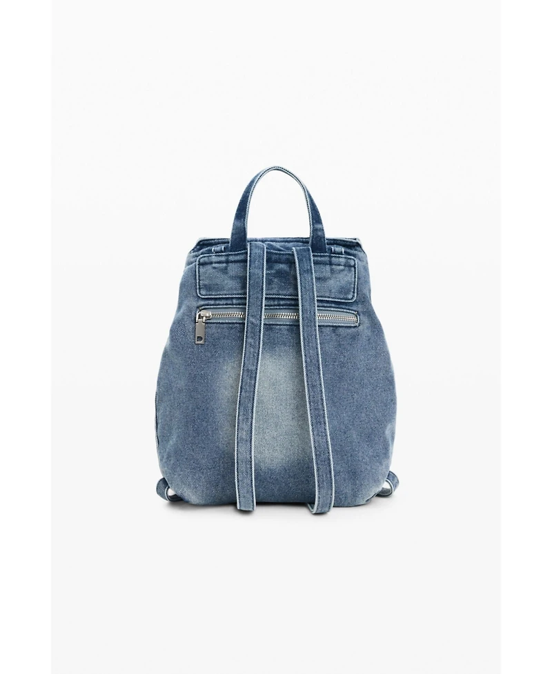Desigual Women's Small Denim Charms Backpack
