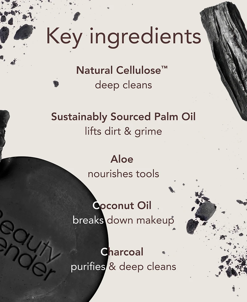 beautyblender Blendercleanser Tool Scrub Charcoal Exfoliating Solid Soap, 3 oz.