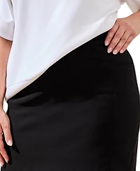 Tribal Plus Pull-On Skort With Built-In Shorts