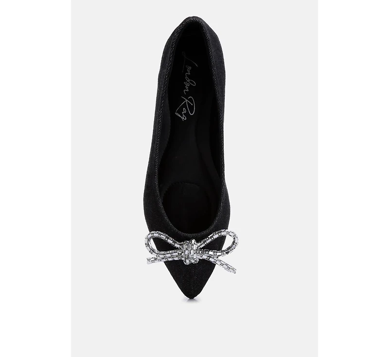 Ellerby embellished bow detail ballet flats