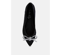 Ellerby embellished bow detail ballet flats