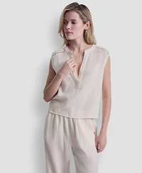 Dkny Jeans Women's V-Neck Sleeveless Top