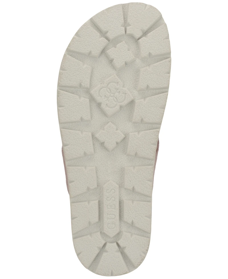Guess Women's Davelle Lug Sole Logo Thong Sandals