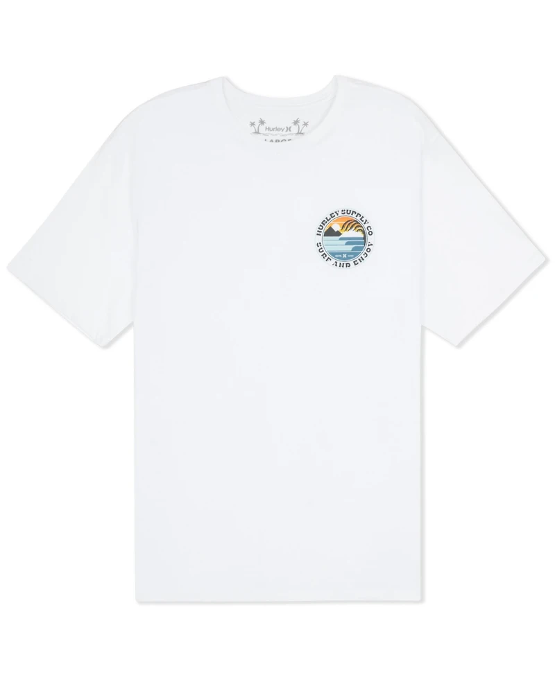 Hurley Men's Regular-Fit Round Neck Short-Sleeve T-Shirt