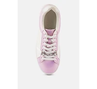 Women Nemo Contrasting Metallic Faux Leather Sneakers