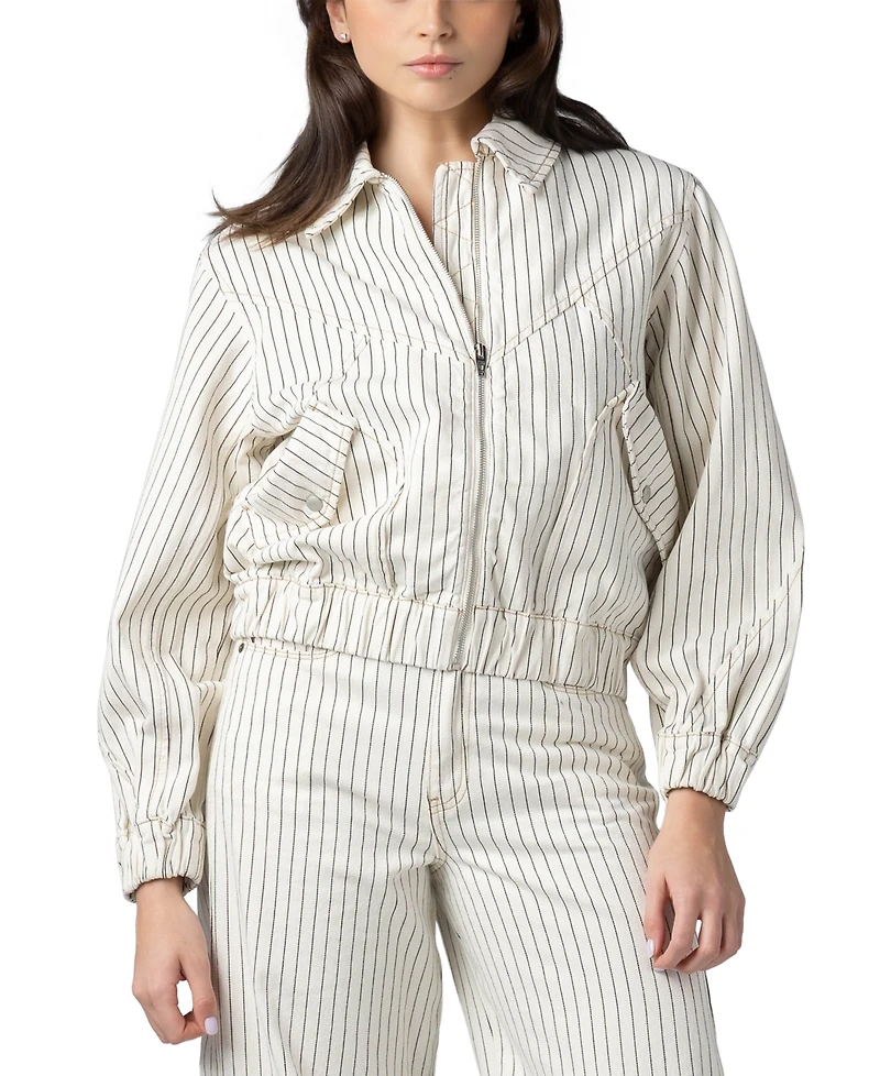 Blank Nyc Women's Rail Road Striped Barrell Pants