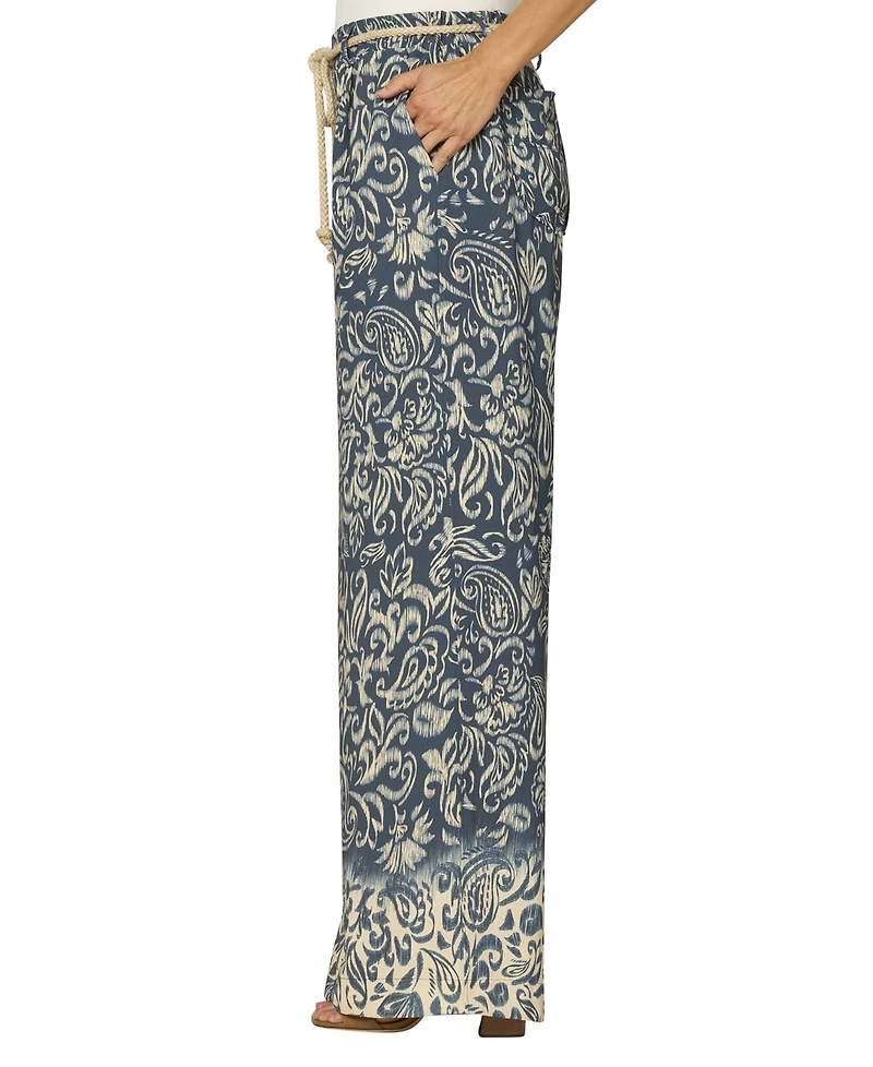 Democracy Petite Pleated Wide Leg Pants