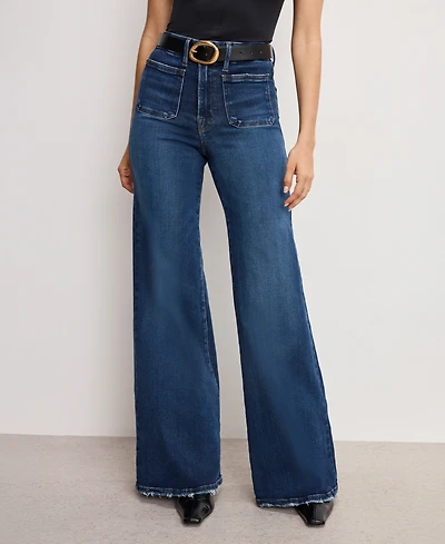 Good American Women's Wide-Leg Palazzo Jeans