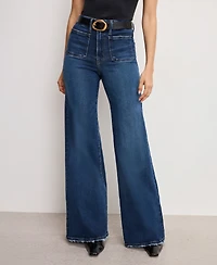 Good American Women's Wide-Leg Palazzo Jeans