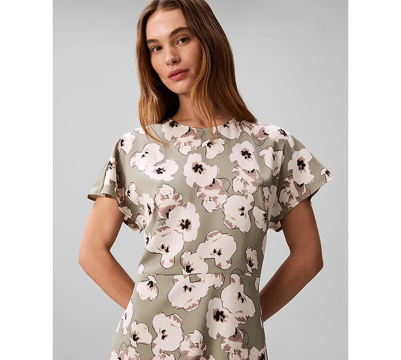 Calvin Klein Women's Crewneck Midi Dress