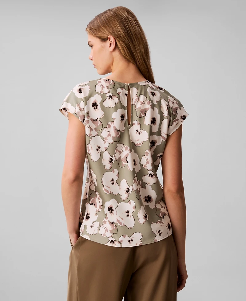 Calvin Klein Women's Printed Crewneck Top