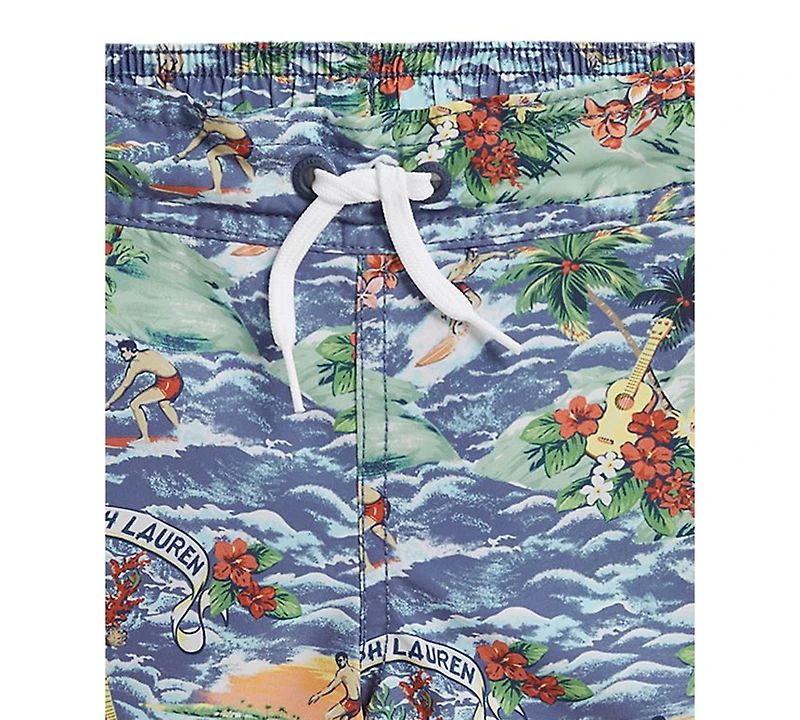 Polo Ralph Lauren Boys' 2-7 Tropical Print Swim Trunks