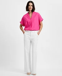 French Connection Women's Poplin Collared Top
