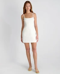 French Connection Women's York Satin Scoop Neck Mini Dress