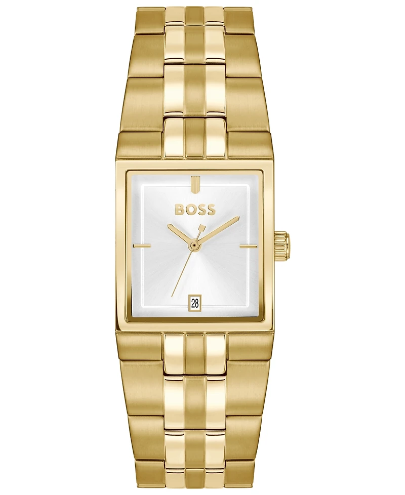 Hugo Boss Men's Strivo Quartz Ionic Plated Thin Gold Steel Watch, 25.6mm