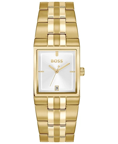 Hugo Boss Men's Strivo Quartz Ionic Plated Thin Gold Steel Watch, 25.6mm