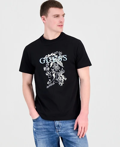 Guess Men's Logo Floreal T-Shirt