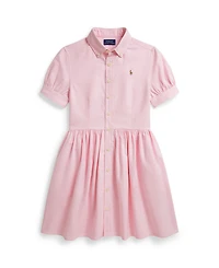 Polo Ralph Lauren Girls' 7-16 Button-Down Collar Oxford Shirt Dress