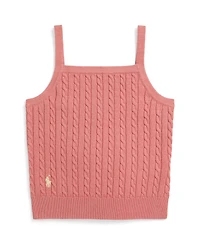 Polo Ralph Lauren Girls' 2T-6X Mini Cable Sleeveless Tank Top