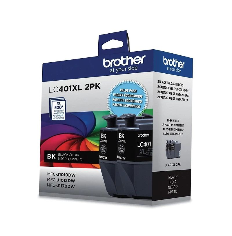Brother LC401XL2PKS 500 Page-Yield High-Yield Ink - Black (2/Pack