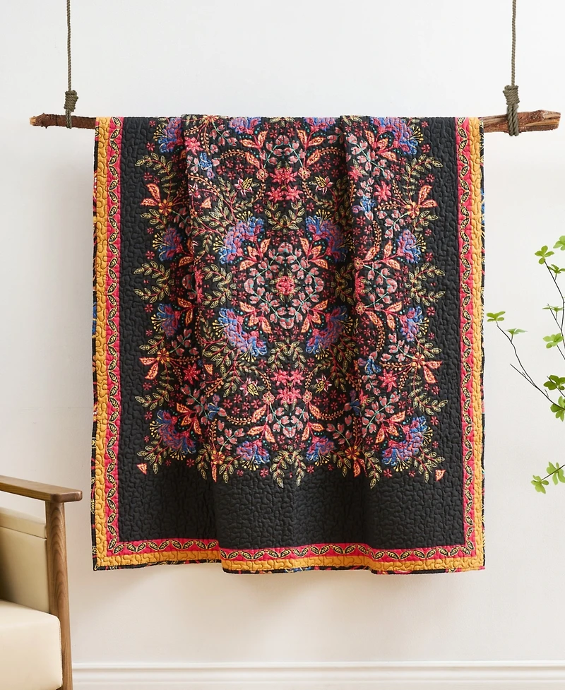 Greenland Home Fashions Jessa Vintage Boho Cotton Blend Throw, 50" x 60"