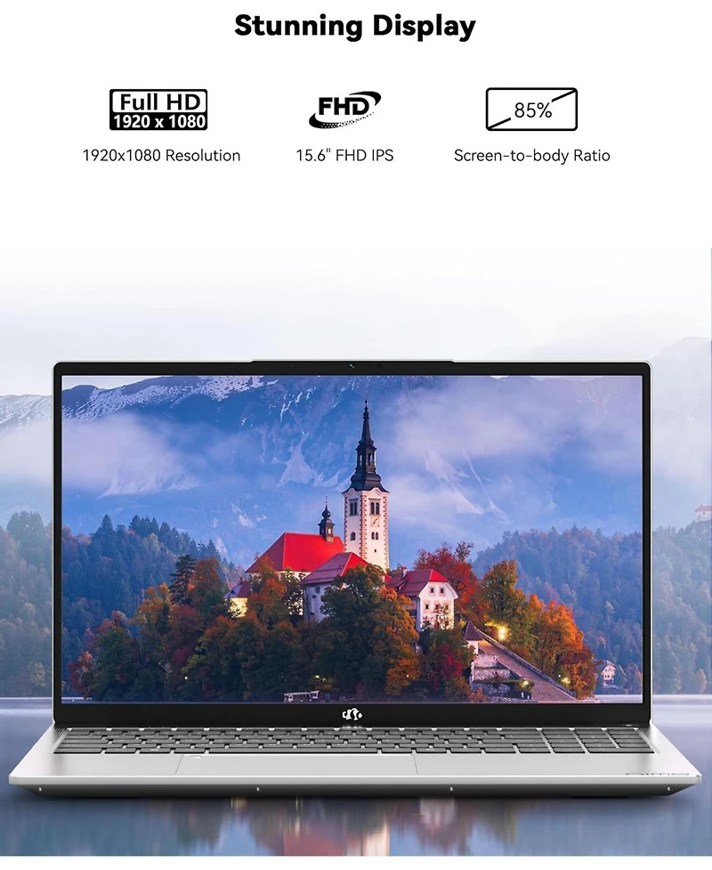 Nimo 15.6 Fhd Ips Laptop-Computer Amd Ryzen 5 3500U 16GB Ram 512GB Ssd 3.7GHz