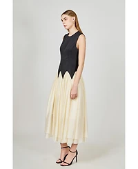 endless rose Women's Contrast color midi dress