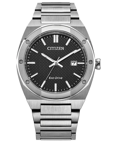 Citizen Men's Sport Luxury Integrated Silver-Tone Stainless Steel Bracelet Watch, 40mm