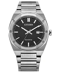 Citizen Men's Sport Luxury Integrated Silver-Tone Stainless Steel Bracelet Watch, 40mm