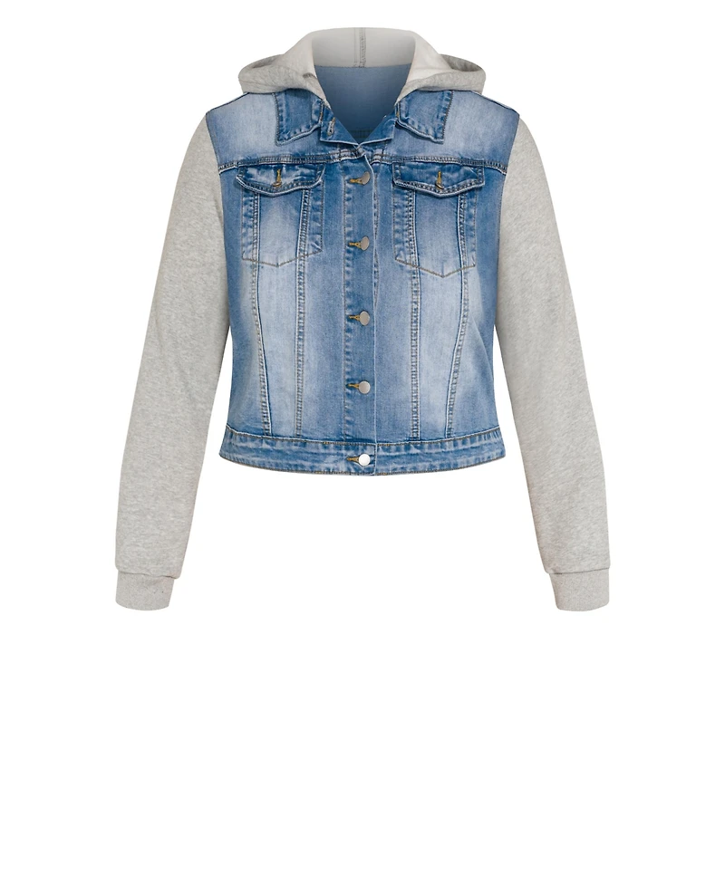 City Chic Women's Denim Street Jacket