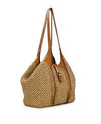 Patricia Nash Santorini Medium Woven Straw Satchel