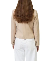 Central Park West Women's Chloe Nautical Stripe Sweater Dickey Jkt