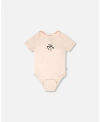 Deux par Baby Girls Evolutive Cotton Jersey Onesie Peach