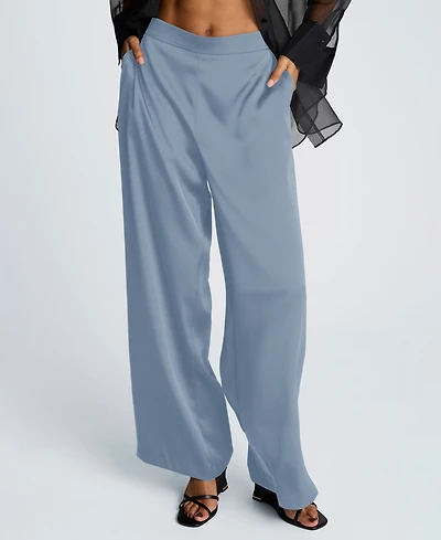 Kenneth Cole Women's Satin Wide Leg Pants