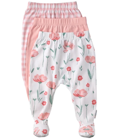 butterblu Baby Boys' or Girls' Pull-On Footed Pants, 3-Pack